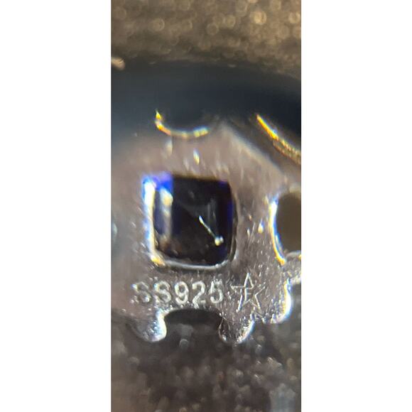 Sterling Silver SS925 Key Pendant Blue Topaz Gemstone Filigree Vintage Boho Gift - Picture 6 of 7